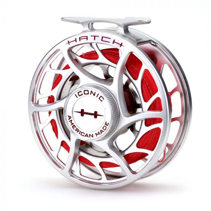 Hatch Iconic 7Plus LA Fly Reel, clear/red - 2nd Hand, used Fishing Tackle,  Fly Fishing