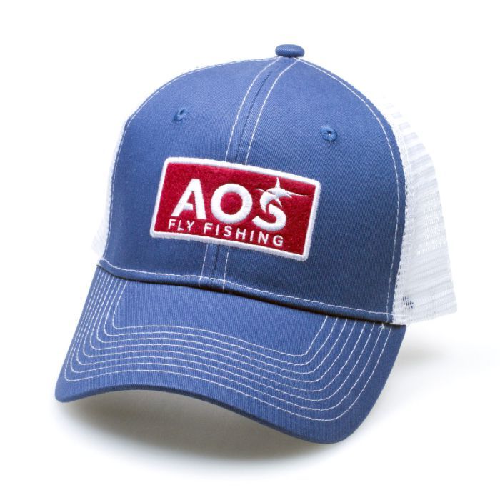 AOS Fly Fishing Trucker Cap, blue