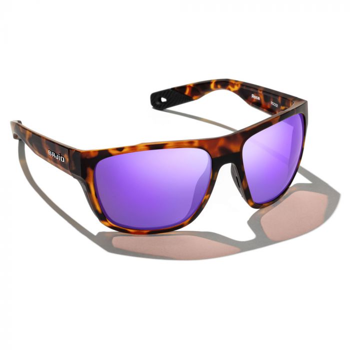 Bajio Las Rocas Brown Tort Matte Polarized Sunglasses PC, violet mirror