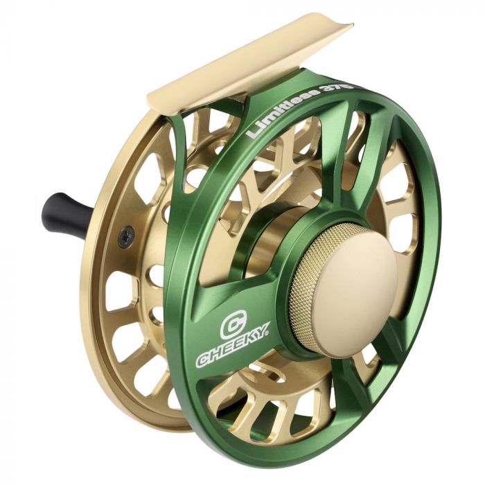 Cheeky Limitless 375 Fly Reel, green/gold