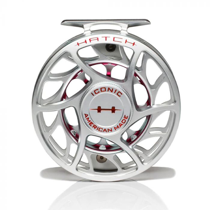 Hatch Iconic Fly Reel, clear / red