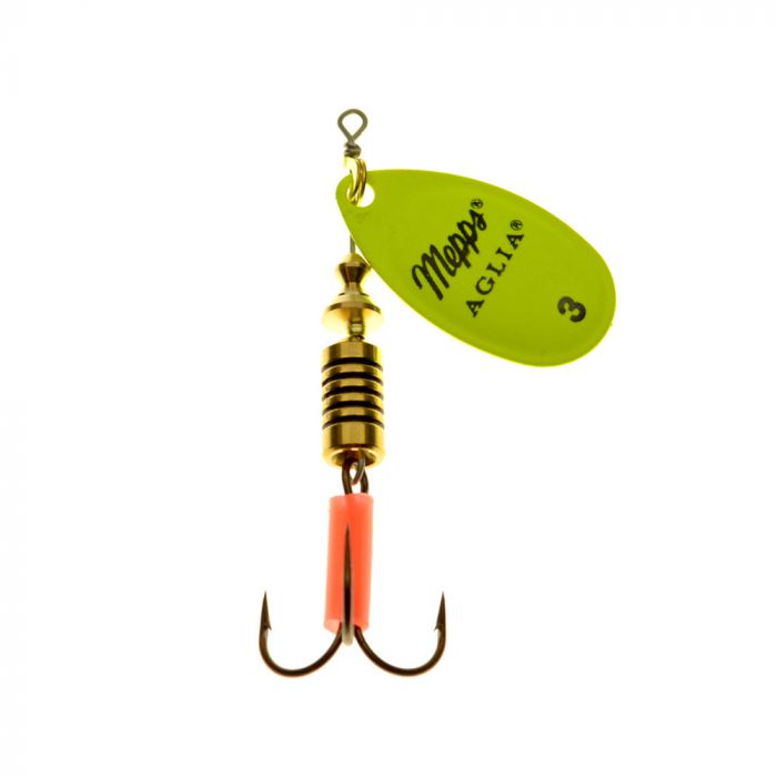 Mepps Aglia Spinner, fluo chartreuse, Spin Fishing