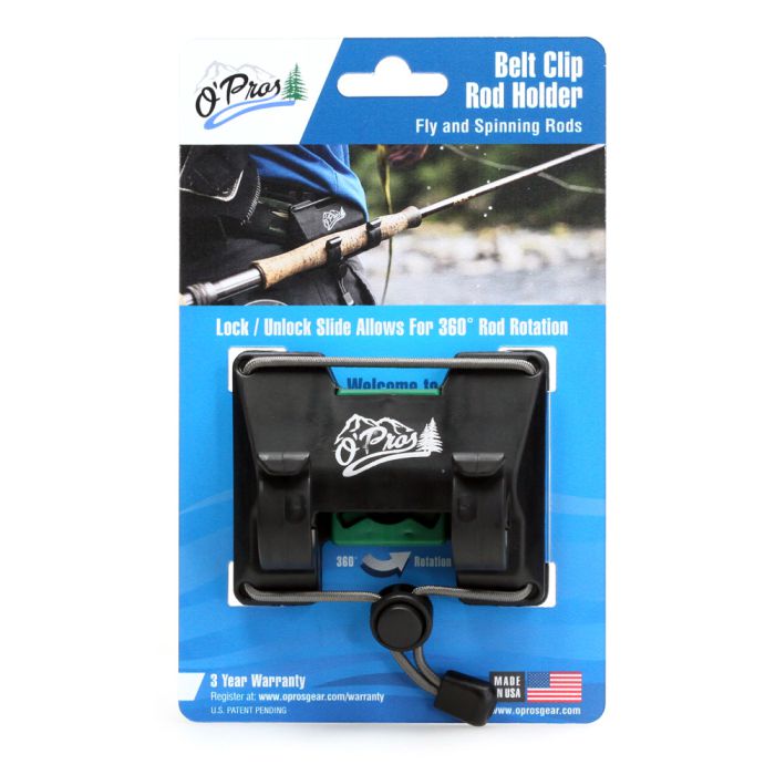 Windfall Fly Fishing 3rd Hand Rod Holder, Adjustable Support Waist Belt Holder Clip Wading Stand Up Fishing Durable Molle Wearable Fighting Rods