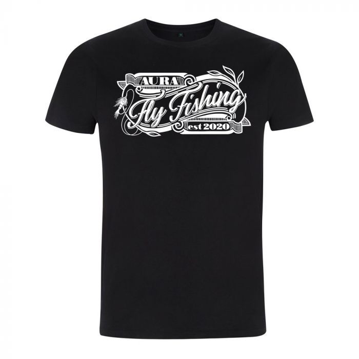 Aura Oldschool Letters T-Shirt, black