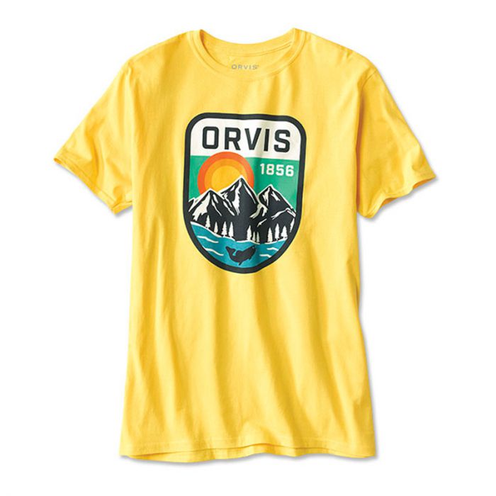 Orvis Badge Logo Tee, yellow
