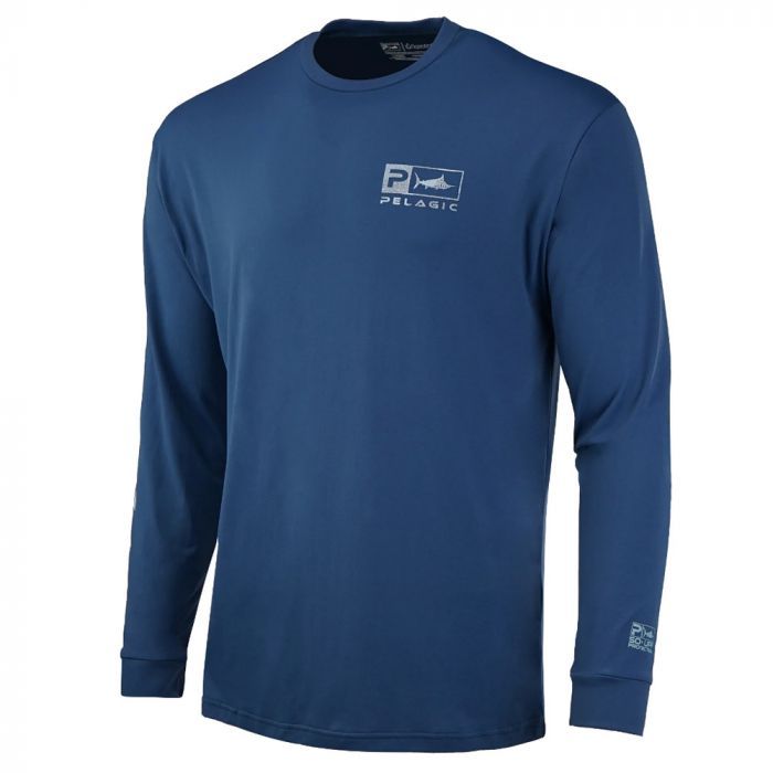 Pelagic Aquatek Icon Shirt, smokey blue, Fly Fishing