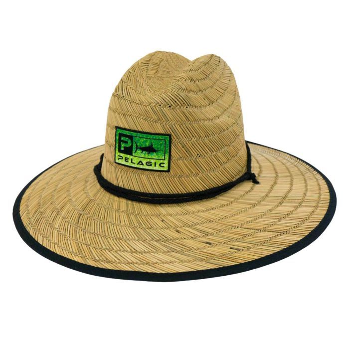 Pelagic Baja Straw Sunhat, Dorado Green, Fly Fishing