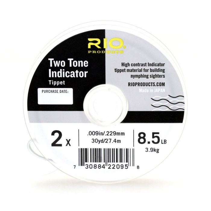 Rio Two Tone Indicator Tippet / Indicatori di abboccata, nero/bianco