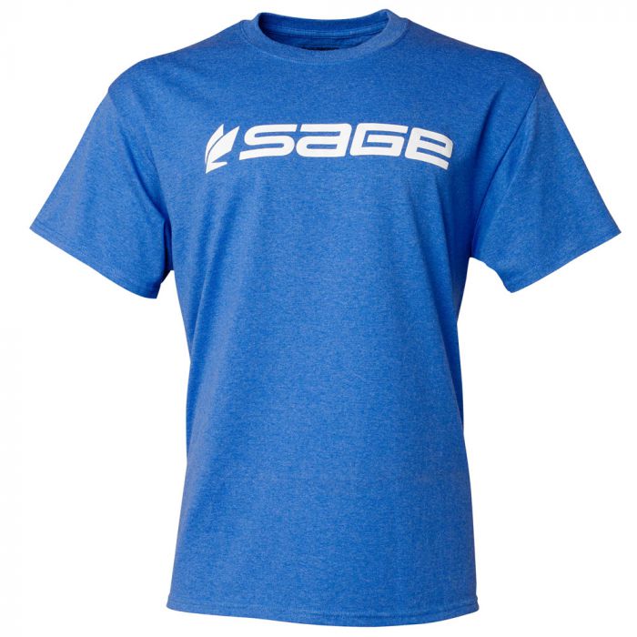 Sage Logo T-Shirt, heather blue