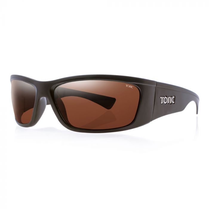 Tonic Shimmer Polarisationsbrille, matte schwarz / glass photo kupfer