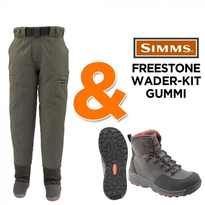 Simms Freestone Pant Wading Kit (Pant Waders + Wading Boots)