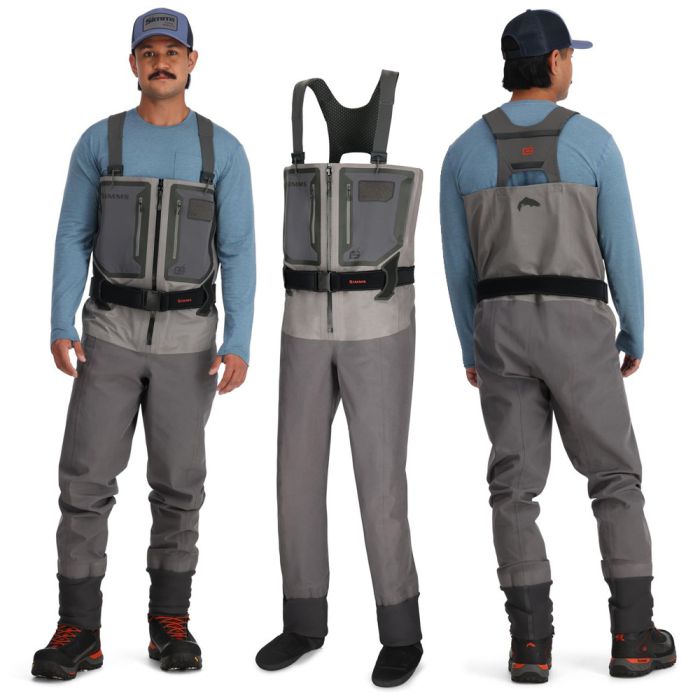 Simms G4Z Zip Stockingfoot Waders 2024, slate, Fly Fishing GORE-TEX, Pesca  a mosca