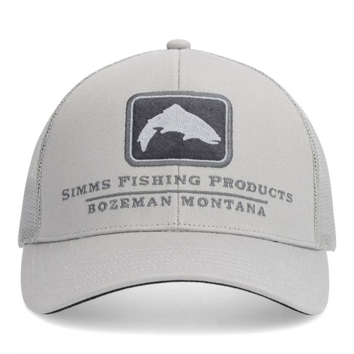 Simms Double Haul Icon Trucker Cap, cinder, Fly Fishing