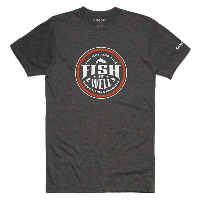 Simms Fish It Well T-Shirt, charcoal heather