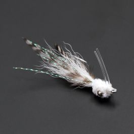 Mini Puff w. Weedguard, white, Fly Fishing
