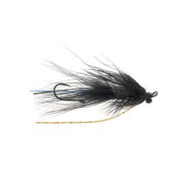 Set Da 6 Mosche Artificiali Popper Minkies Nere Per Pesca A Mosca, Taglia 10. Ideali Per La Pesca Alla Trota, Galleggianti E Realizzate In Pelo. Marca Fly Fishing By J R Bartley.