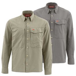 Simms Guido L/S Shirt XS マットライトタン Simms Guide Solid Shirt