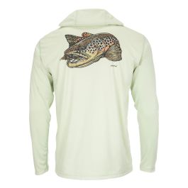 Simms Tech Hoody - Artist Series Stn/Brown Trout ✔️ Fishax