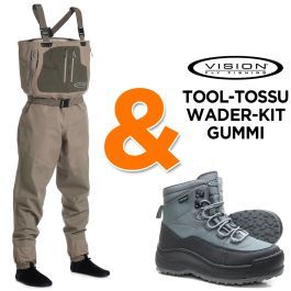 Vision Tool Tossu Wading Kit (Waders Wading Boots with Gummi Sole)