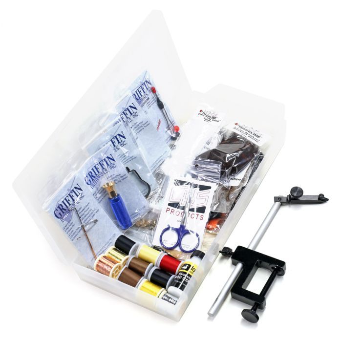 Hareline Fly Tying Kit Premium Vice Tool Set, Fly Tying