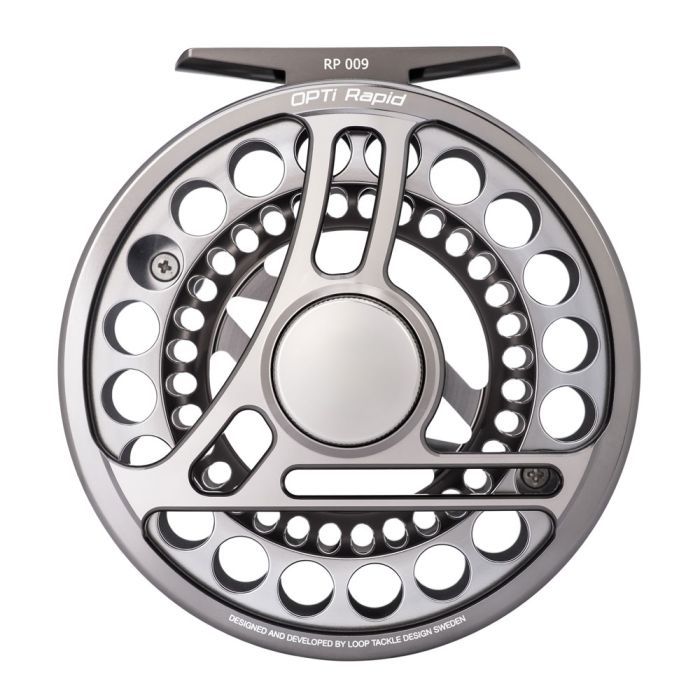 Loop OPTi Rapid Fliegenrolle, Mist Silver, Fliegenfischen