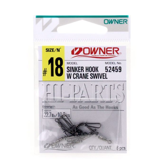 10-Solid Lead Sinker w & w/o crane swivel