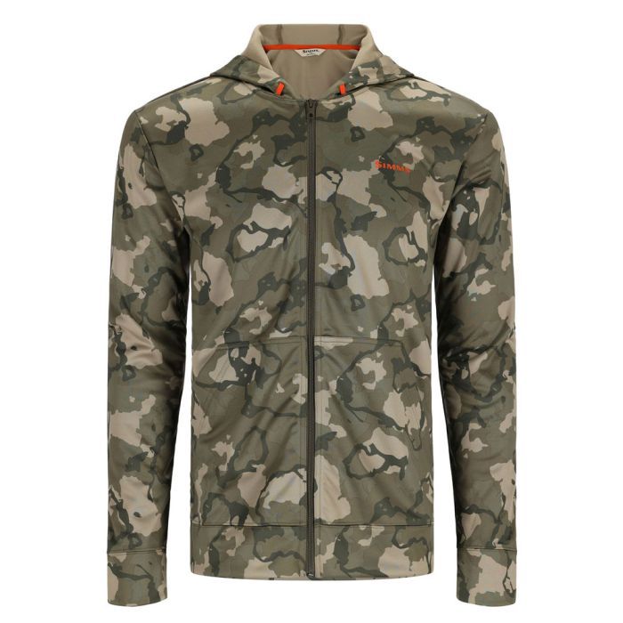 Simms Challenger Full-Zip Hoody, regiment camo olive drab, Fly Fishing