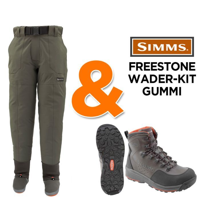 Simms Freestone Pant Wading Kit (Pant Waders Wading Boots)
