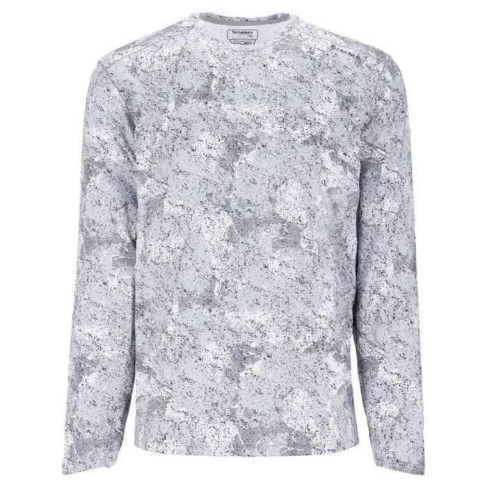 Simms SolarFlex Crewneck Shirt, back eddy white