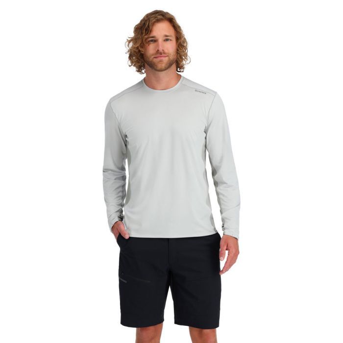 Simms SolarFlex Crewneck Shirt, sterling/cinder, Fly Fishing