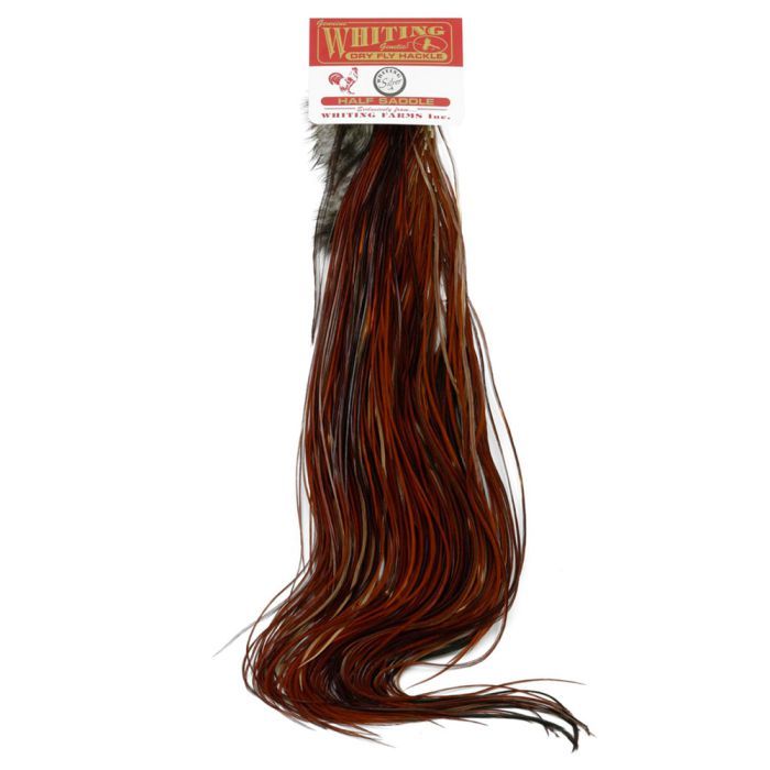 Whiting 1/2 Rooster Saddle, Silver Grade, Fly Tying