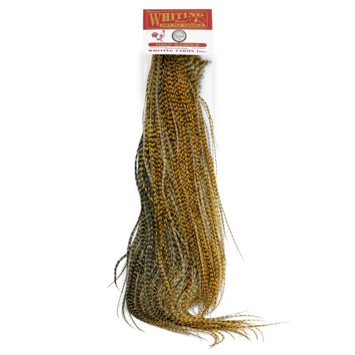 Whiting 1/2 Rooster Saddle, Silver Grade, Fly Tying