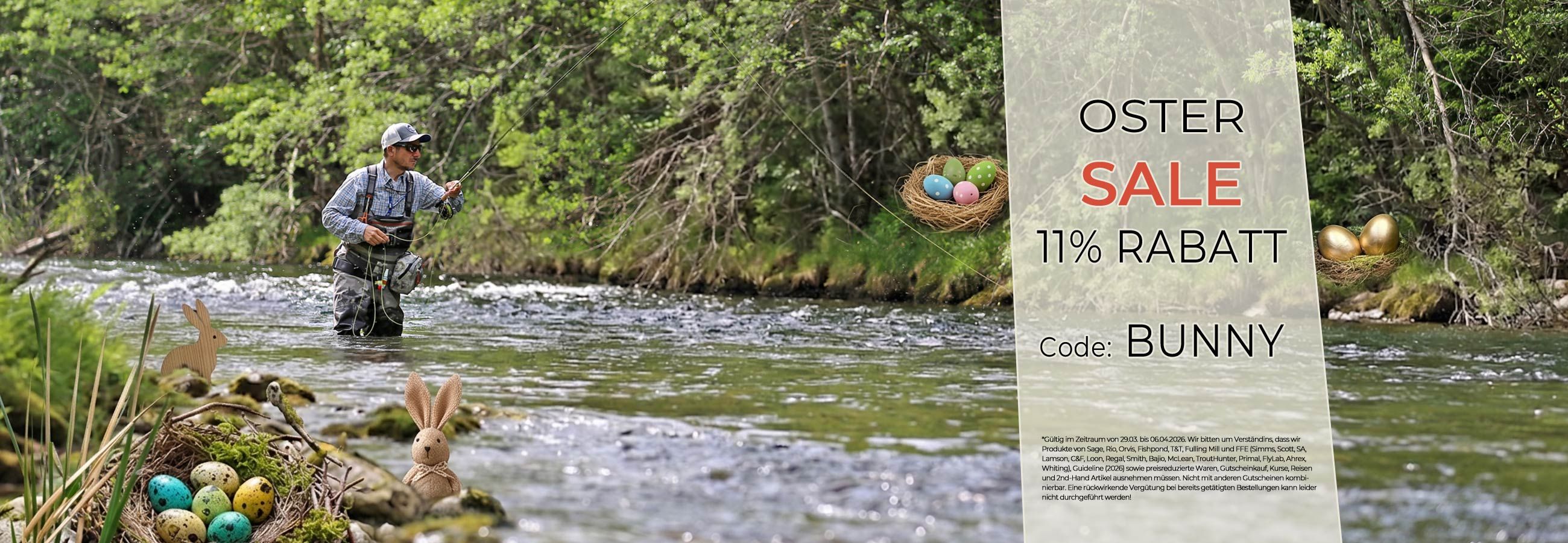 Frohe Ostern beim Fliegenfischen - 11 % Rabatt