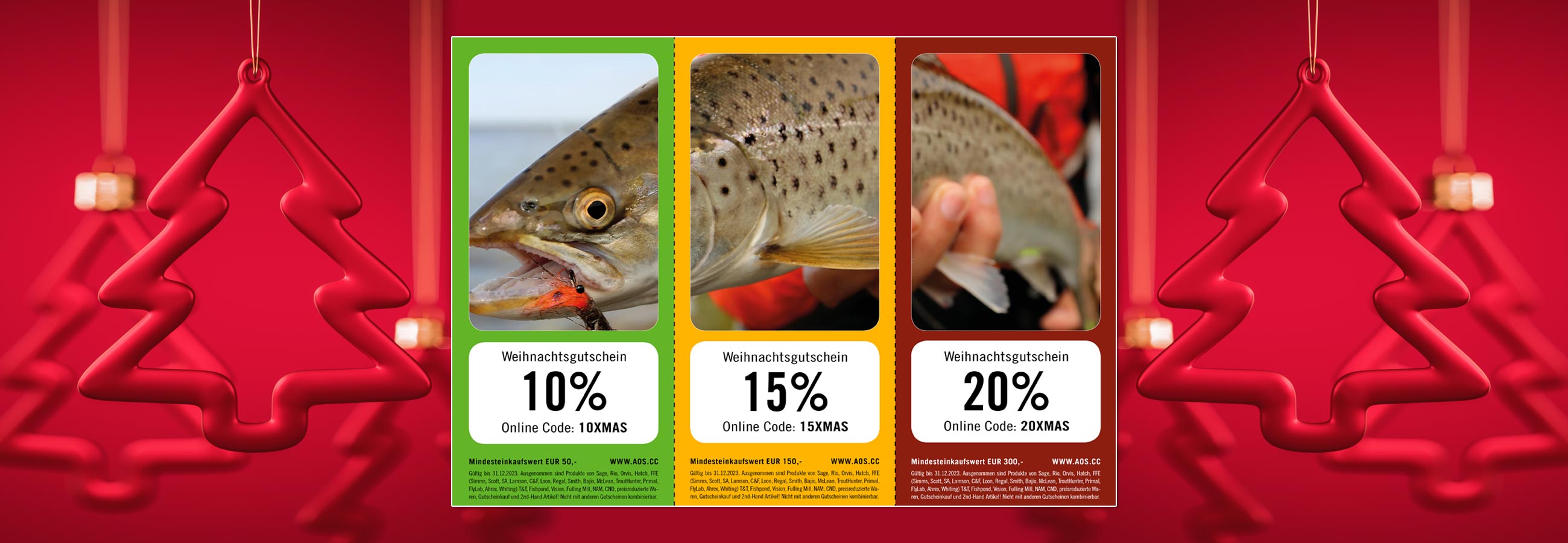 Fliegenfischen - Fliegenbinden - bis zu 20% sparen! AOS Weihnachtsgutscheine