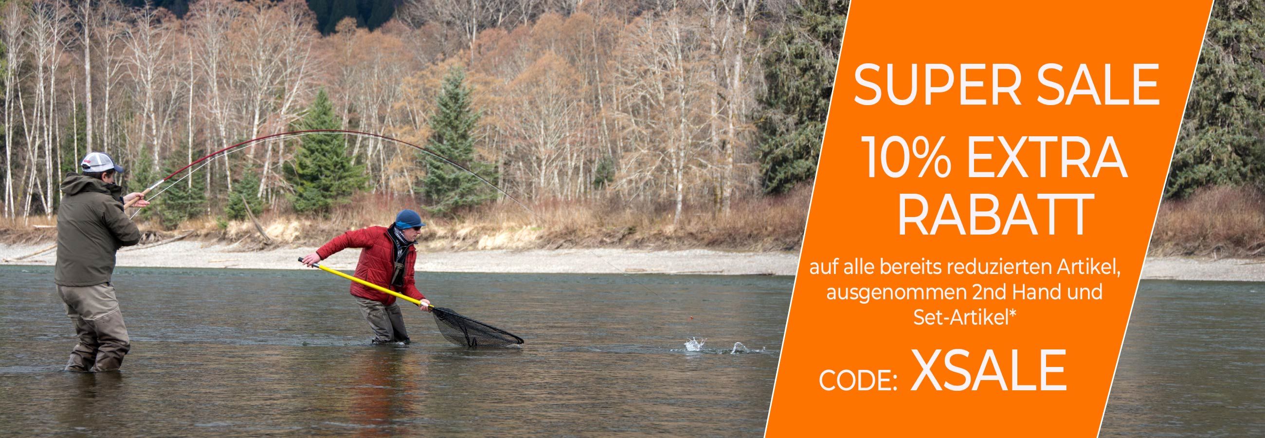 SUPER SALE - 10% EXTRA RABATT auf alle bereits reduzierten Artikel - Fliegenfischen, Spinnfischen