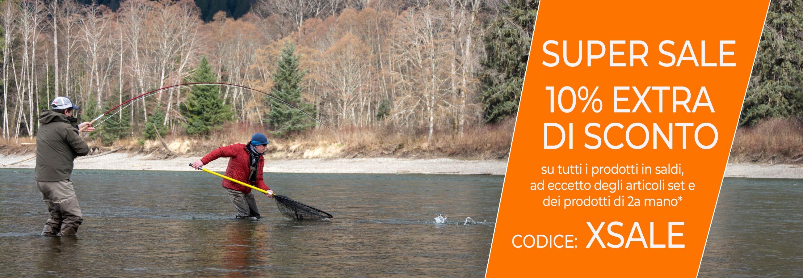SUPER SALE - 10% di sconto EXTRA su tutti i prodotti in saldi - Pesca a mosca, Pesca spinning, Outdoors