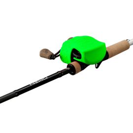 13Fishing Skull Cap Baitcast Reel Cover Rollenschutz, lime green