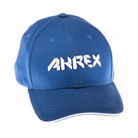 Ahrex Bold Script Cap – White on Blue