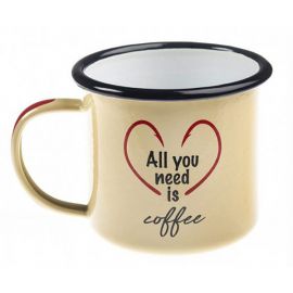 Ahrex All You Need Is Coffee Mug Emaille-Becher
