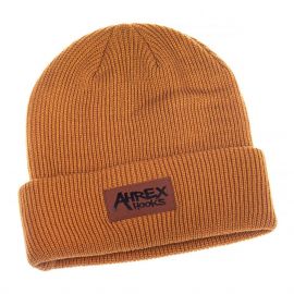 Ahrex Suede Patch Beanie, mustard