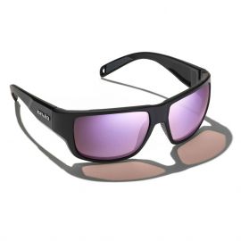 Bajio Piedra Matte Black Polarisationsbrille mit Glaslinsen, rose verspiegelt