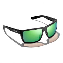 Bajio Stiltsville Black Matte Polarisationsbrille mit Glaslinsen, grün verspiegelt