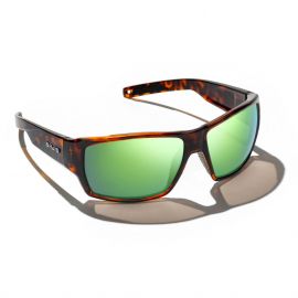 Bajio Vega Matte Dark Tort. Polarisationsbrille mit Glaslinsen, grün verspiegelt