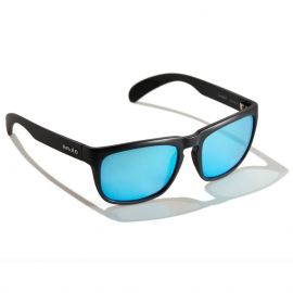Bajio Swash Black Matte Polarisationsbrille mit Glaslinsen, blau verspiegelt