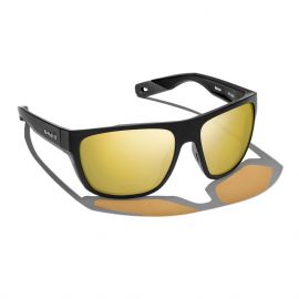 Bajio Roca Matte Black Polarisationsbrille mit Glaslinsen, gelb verspiegelt