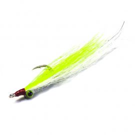 Big Game Clouser, chartreuse & white