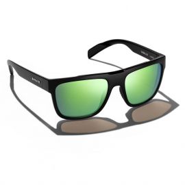 Bajio Caballo Black Matte Polarisationsbrille mit Glaslinsen, grün verspiegelt