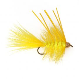 TDF Conehead Wooly Bugger Yellow with Rubber Legs