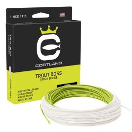 Cortland Trout Boss WF Floating Line, chartreuse/white