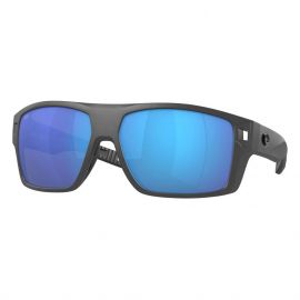 Costa Diego Matte Gray 580G - Polarized Sunglasses, Blue Mirror